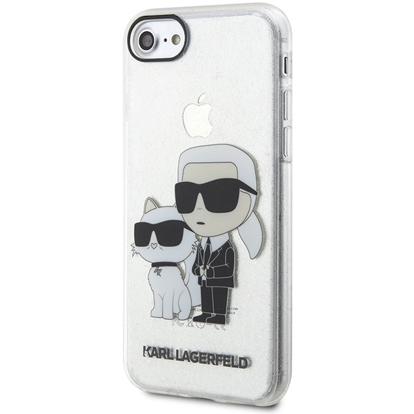 Etui Karl Lagerfeld KLHCI8HNKCTGT iPhone 7/8/ SE 2020 / SE 2022 transparent hardcase Gliter Karl&Choupette Case