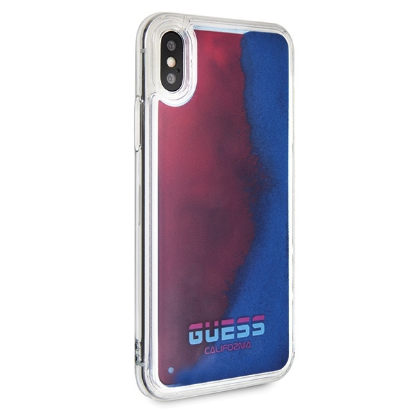 Etui GUESS Apple iPhone X XS California Glow in the Dark Czerwony Hardcase