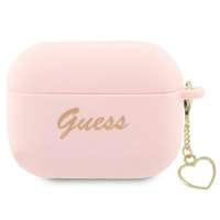 Etui Guess GUAP2LSCHSP AirPods Pro 2 cover różowy/pink Silicone Charm Heart Collection Case