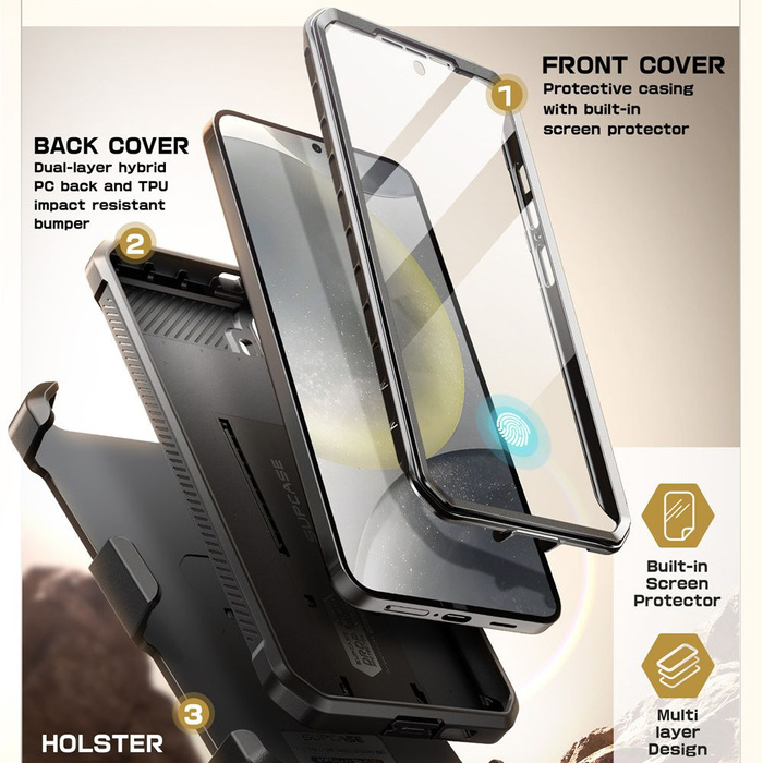 SUPCASE UNICORN BEETLE PRO 2-SET GALAXY S25 BLACK