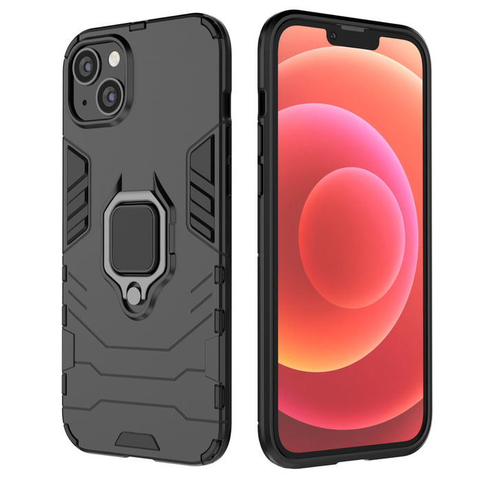 Etui Ring Armor Etui Do iPhone 14 Pro Pancerny Pokrowiec Uchwyt Magnetyczny Ring Czarne Case