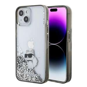 Etui Karl Lagerfeld KLHCP15SLKCNSK iPhone 15 6.1" transparent hardcase Liquid Glitter Choupette Case