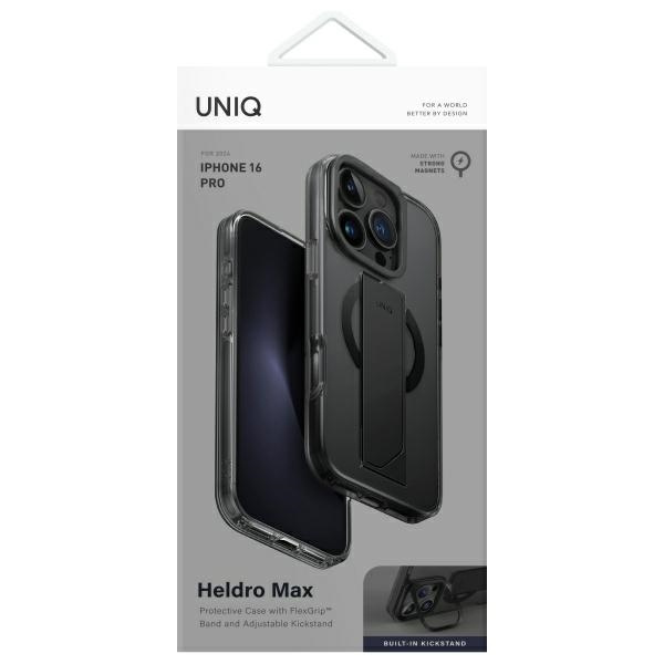 UNIQ etui Heldro Max iPhone 16 Pro 6.3"   Magclick Charging czarny/vapour smoke