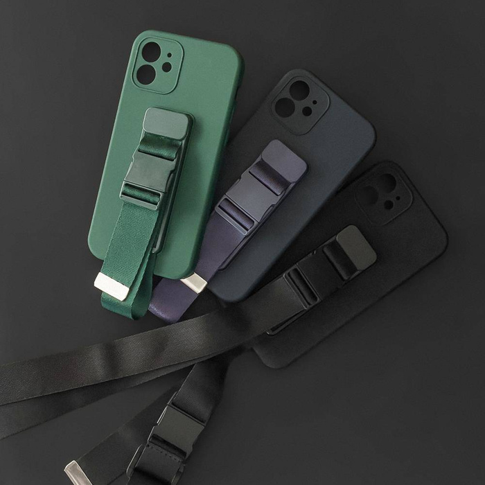 ETUI Rope Case silikonowe etui ze smyczą torebka smycz pasek do Xiaomi Poco M4 Pro 5G czerwony CASE