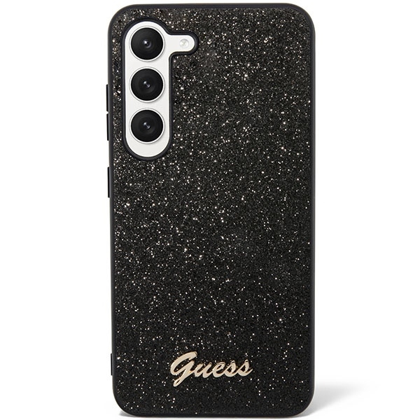 Etui Guess GUHCS23SHGGSHK S23 S911 czarny/black hard case Glitter Script Case