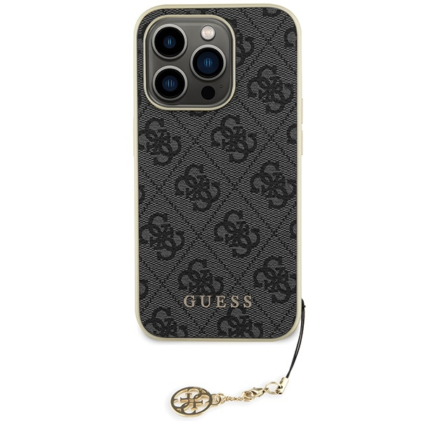 Etui Guess GUHCP15LGF4GGR iPhone 15 Pro 6.1" szary/grey hardcase 4G Charms Collection Case