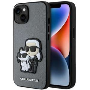 Etui Karl Lagerfeld KLHCP14SSANKCPG iPhone 14 6.1" hardcase srebrny/silver Saffiano Karl & Choupette Case