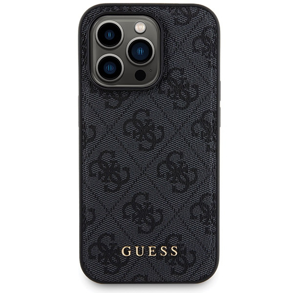 Zestaw Guess GUBPM5P14X4GEMGK iPhone 14 Pro Max 6.7" hardcase + Powerbank 5000mAh MagSafe czarny/black 4G Metal Logo