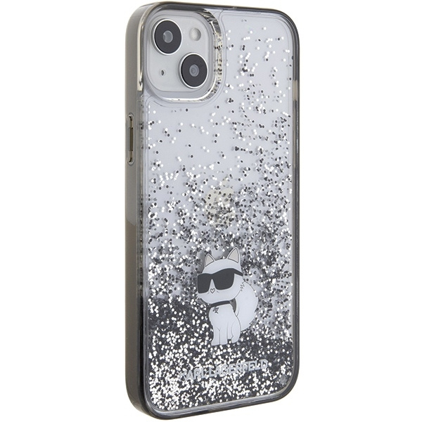 Etui Karl Lagerfeld KLHCP15MLKCNSK iPhone 15 Plus 6.7" transparent hardcase Liquid Glitter Choupette