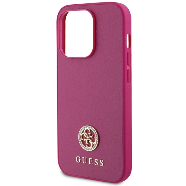 Etui Guess GUHCP15XPS4DGPP iPhone 15 Pro Max 6.7" różowy/pink hardcase Strass Metal Logo