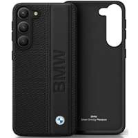 Etui BMW BMHCS23M22RDPK S23 Plus S916 czarny/black hardcase Leather Textured & Stripe