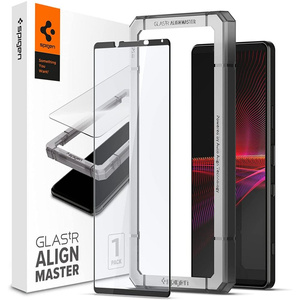 SPIGEN Alm Glass Fc Sony Xperia 1 III  Szkło Hartowane Black