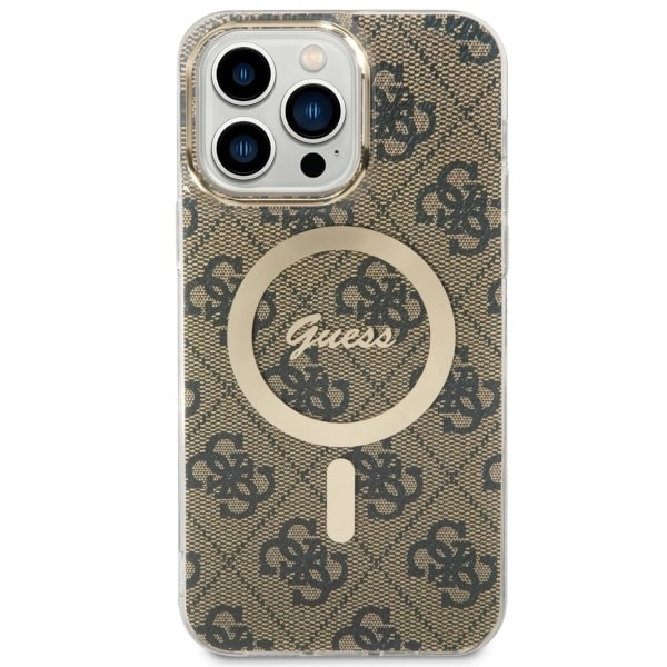 Etui Guess GUHMP14XH4STW iPhone 14 Pro Max 6.7" brązowy/brown hardcase 4G MagSafe Case