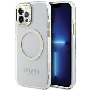 Etui Guess GUHMP12MHTRMD iPhone 12/12 Pro 6.1" złoty/gold hardcase Metal Outline Magsafe Case