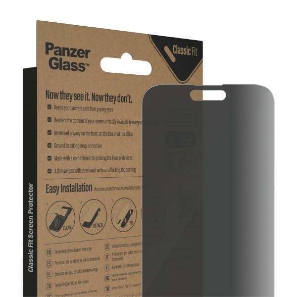 SZKŁO PanzerGlass Classic Fit iPhone 14 Pro Max 6,7" Privacy Screen Protection Antibacterial P2770