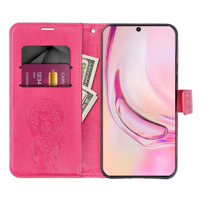 Etui Kabura MEZZO Book do SAMSUNG A12 łapacz snów magenta Case