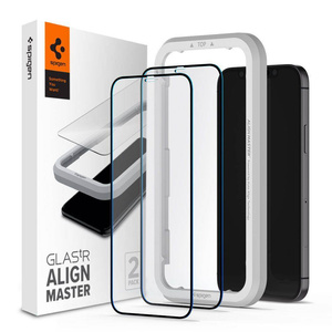 Szkło Hartowane SPIGEN iPhone 12 Pro Max Alm Glass Fc 2-Pack Black