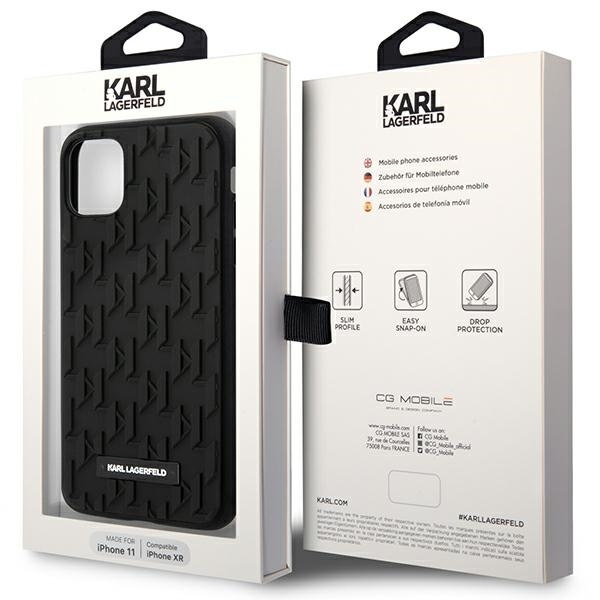 Etui Karl Lagerfeld Klhcn61rupklpk iPhone 11 / Xr 6.1" Hardcase Czarny/black 3d Monogram Case