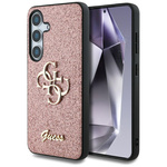 Etui Guess Fixed Glitter Big 4G Metal     Logo do Samsung Galaxy S25+ różowy