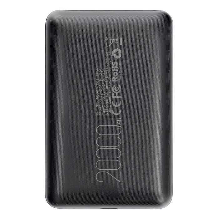 VEGER powerbank 20000 mAh PD QC3.0 2A 22,5W S20 (W2053) czarny