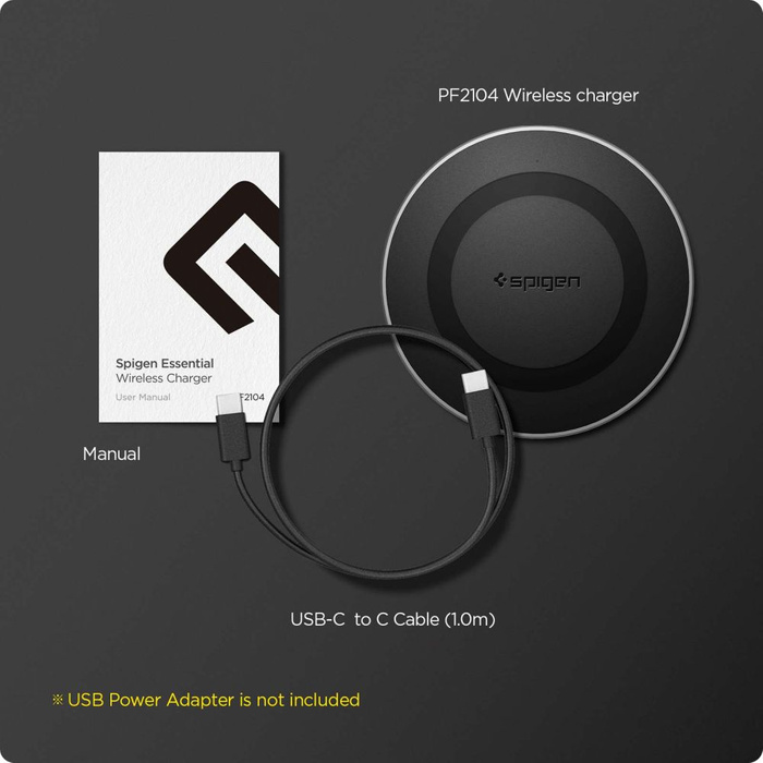 Ładowarka SPIGEN Pf2104g Arcfield Wireless Charger 15w Black