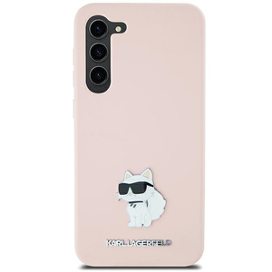 Etui Karl Lagerfeld KLHCS23LSMHCNPP Galaxy S23 Ultra S918 różowy/pink Silicone Choupette Metal Pin