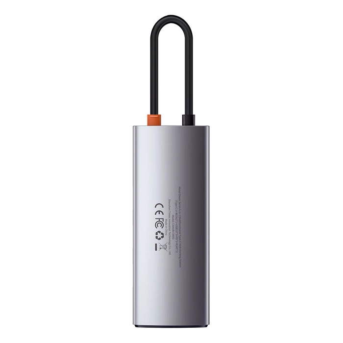 [PO ZWROCIE] Baseus Metal Gleam Series multifunkcjonalny HUB USB 5w1 USB Typ C PD 100W HDMI szary (WKWG020013)