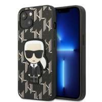 Etui Karl Lagerfeld iPhone 13 6,1" Hardcase Czarny/black Monogram Ikonik Patch Case