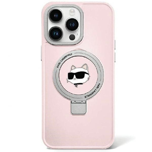 Etui Karl Lagerfeld KLHMP15XHMRSCHP iPhone 15 Pro Max 6.7" różowy/pink hardcase Ring Stand Choupette Head MagSafe Case