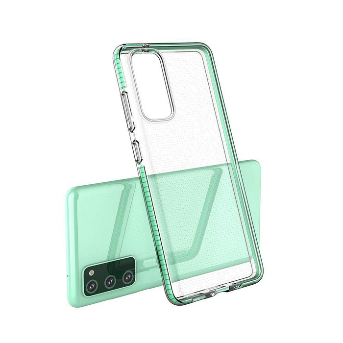 Spring Case pokrowiec żelowe etui z kolorową ramką do Samsung Galaxy S21 Ultra 5G niebieski