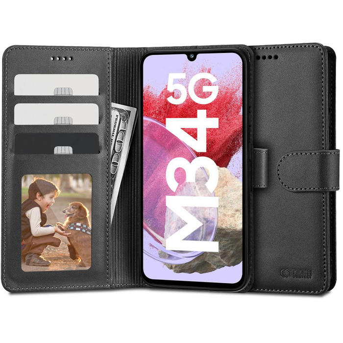 Etui Tech-protect Wallet Galaxy M34 5g Black Case