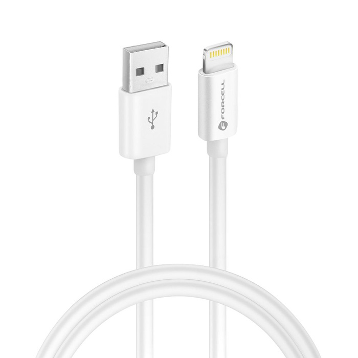 FORCELL F-ENERGY C703 kabel USB A do Lightning MFi 2,4A 12W 1 m biały