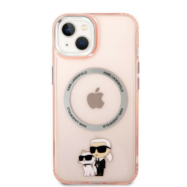 Etui Karl Lagerfeld Klhmp14mhnkcip Iphone 14 Plus 6,7" Hardcase Różowy/pink Iconic Karl&choupette Magsafe Case