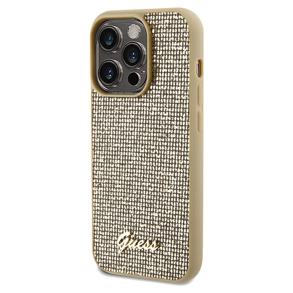 Etui Guess GUHCP14LPMSDGSD iPhone 14 Pro 6.1" złoty/gold hardcase Disco Metal Script Case