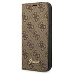 Etui GUESS Apple iPhone 14 Pro Book 4G Vintage Gold Logo Brązowy Case