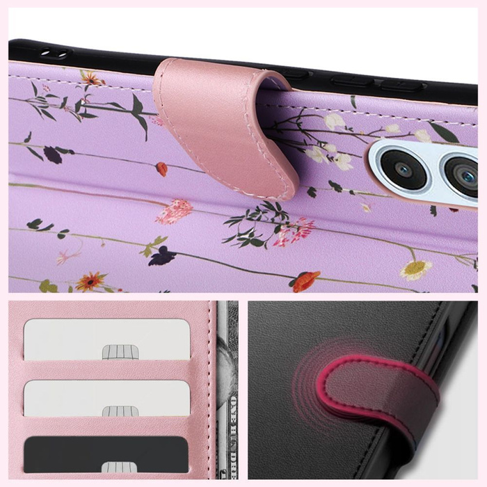 Etui Tech-protect Wallet Galaxy A35 5g Garden Violet