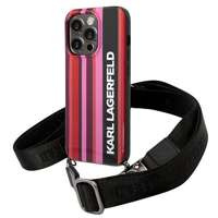 Etui KARL LAGERFELD Apple iPhone 14 Pro Color Stripes Strap Różowy Hardcase