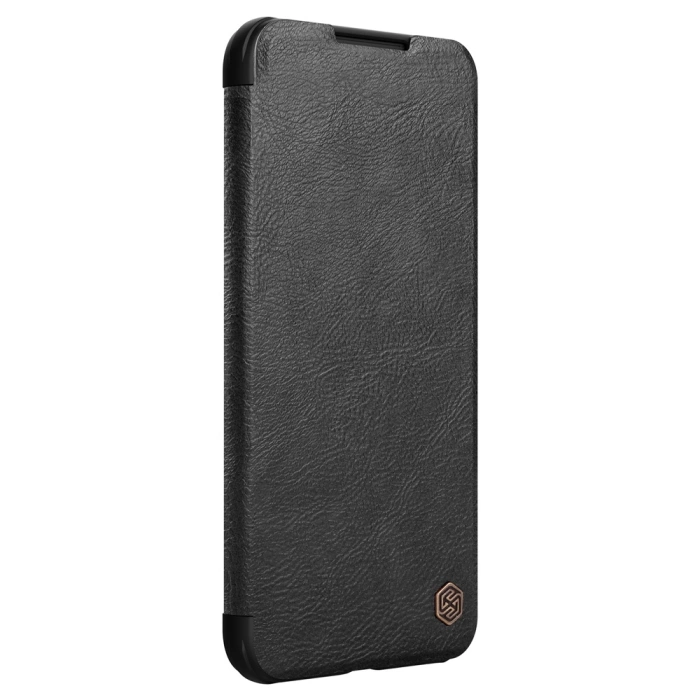 Nillkin Qin Leather Pro Case etui do Samsung Galaxy S22+ (S22 Plus) osłona na aparat kabura pokrowiec obudowa z klapką czarny