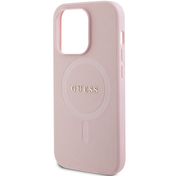 Etui Guess GUHMP13LPSAHMCP iPhone 13 Pro / 13 6,1" różowy/pink hardcase Saffiano MagSafe Case