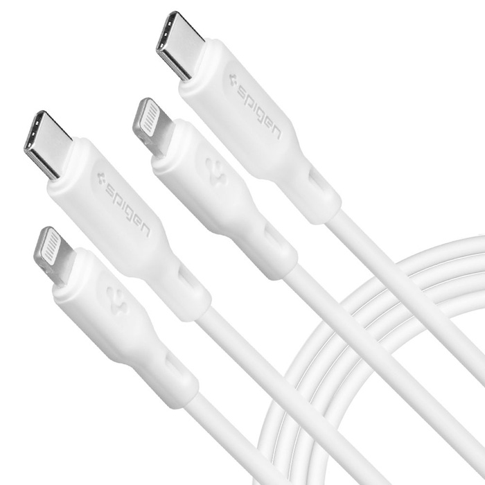 SPIGEN DURASYNC MFI LIGHTING CABLE 2-PACK 100CM WHITE