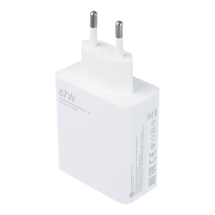 Oryginalna Ładowarka Sieciowa Xiaomi MDY-12-EH (głowica) Fast Charger 67W biała bulk