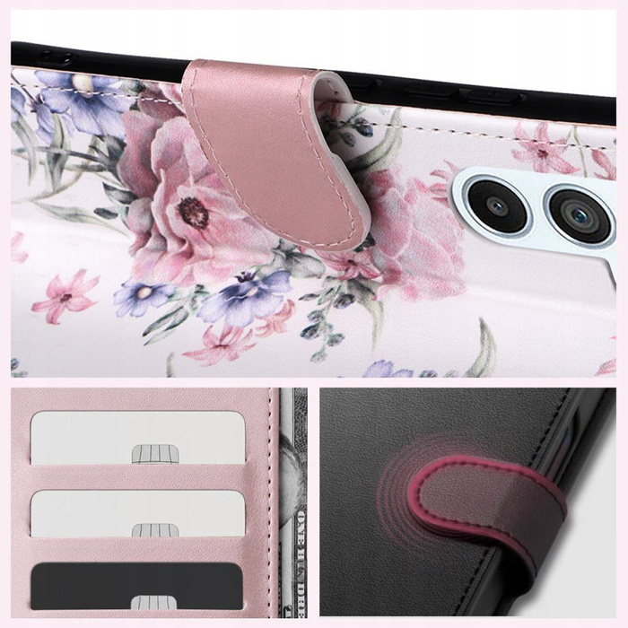 Etui Tech-protect Wallet Samsung Galaxy A55 5g Blossom Flower Case