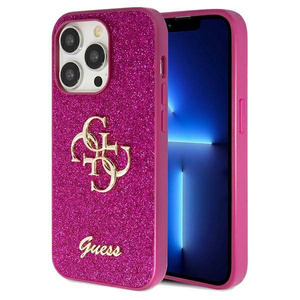 Etui Guess GUHCP15XHG4SGU iPhone 15 Pro Max 6.7" fioletowy/purple hardcase Glitter Script Big 4G Case