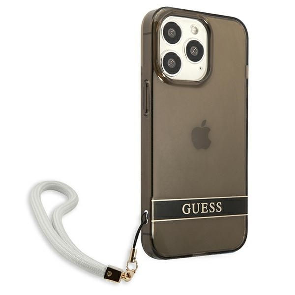 Etui GUESS Apple iPhone 13 13 Pro Translucent Stap Czarny Hardcase