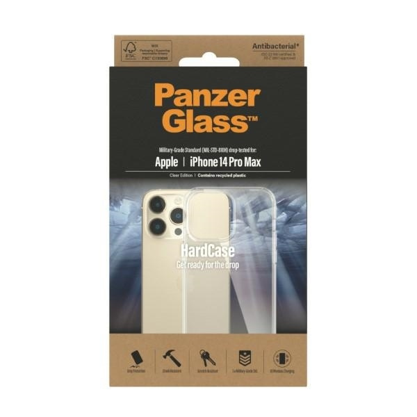 Etui PanzerGlass HardCase iPhone 14 Pro Max 6,7" Antibacterial Military grade transparent 0404