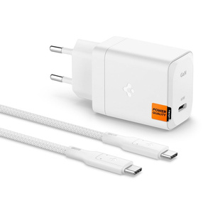 SPIGEN ARCSTATION PRO GAN-651 1-PORT NETWORK CHARGER 65W + TYPE-C CABLE WHITE