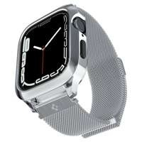 Pasek i Etui Spigen Metal Fit Pro Apple Watch  9 8 7 6 5 4 SE 2022 44 / 45 mm Srebny