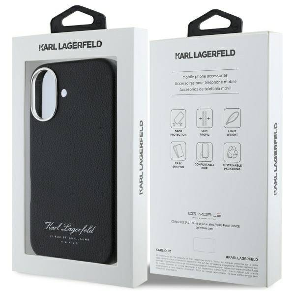 Etui Karl Lagerfeld iPhone 16 Pro 6,1" hardcase czarny/black hotel RSG