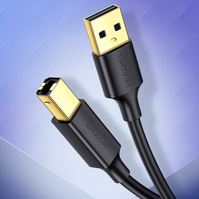 Ugreen kabel USB Typ B do drukarki (męski) - USB 2.0 (męski) 480 Mbps 1 m czarny (US135 20846)