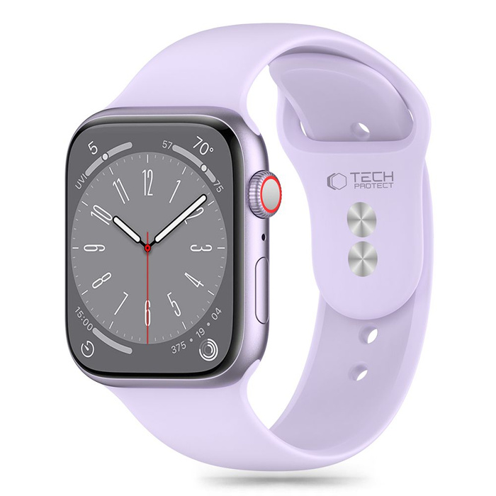 TECH-PROTECT SILICONE APPLE WATCH 4 / 5 / 6 / 7 / 8 / 9 / SE / ULTRA 1 / 2 (42 / 44 / 45 / 49 MM) ELEGANT PURPLE